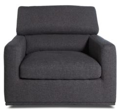 Hygena - Azores - Fabric Swivel Chair - Grey